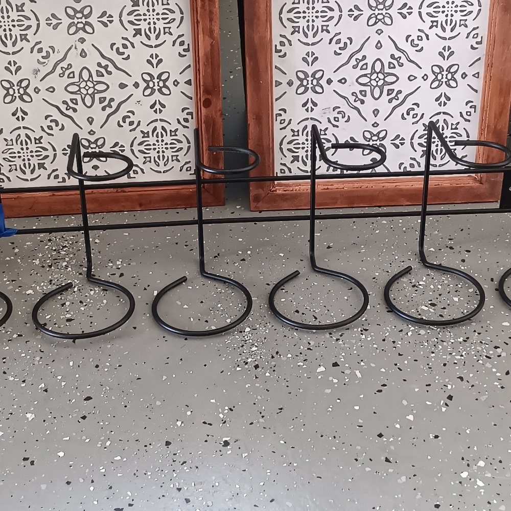 Hobby Lobby Gray Wall Decor Panel & 6 Bottles Wine Rack